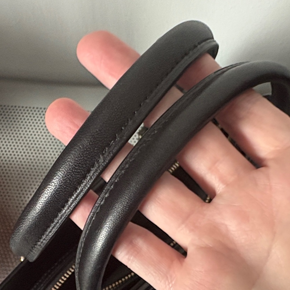 Coach Swagger Frame Satchel Black Leather Handbag with Crossbody Strap - Picture 11 of 16